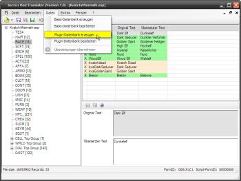 Plugin-Datenbank erzeugen